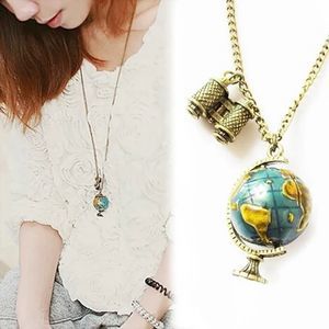 Fashion jewelry World Necklace Earth Day Gift  Wor